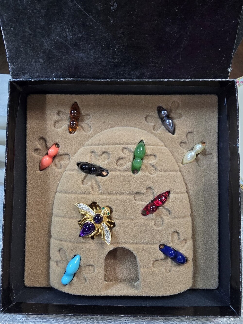 Joan Rivers Multi-Color Bee Brooch Set with Interchangeable Bodies - Picture 3 of 16